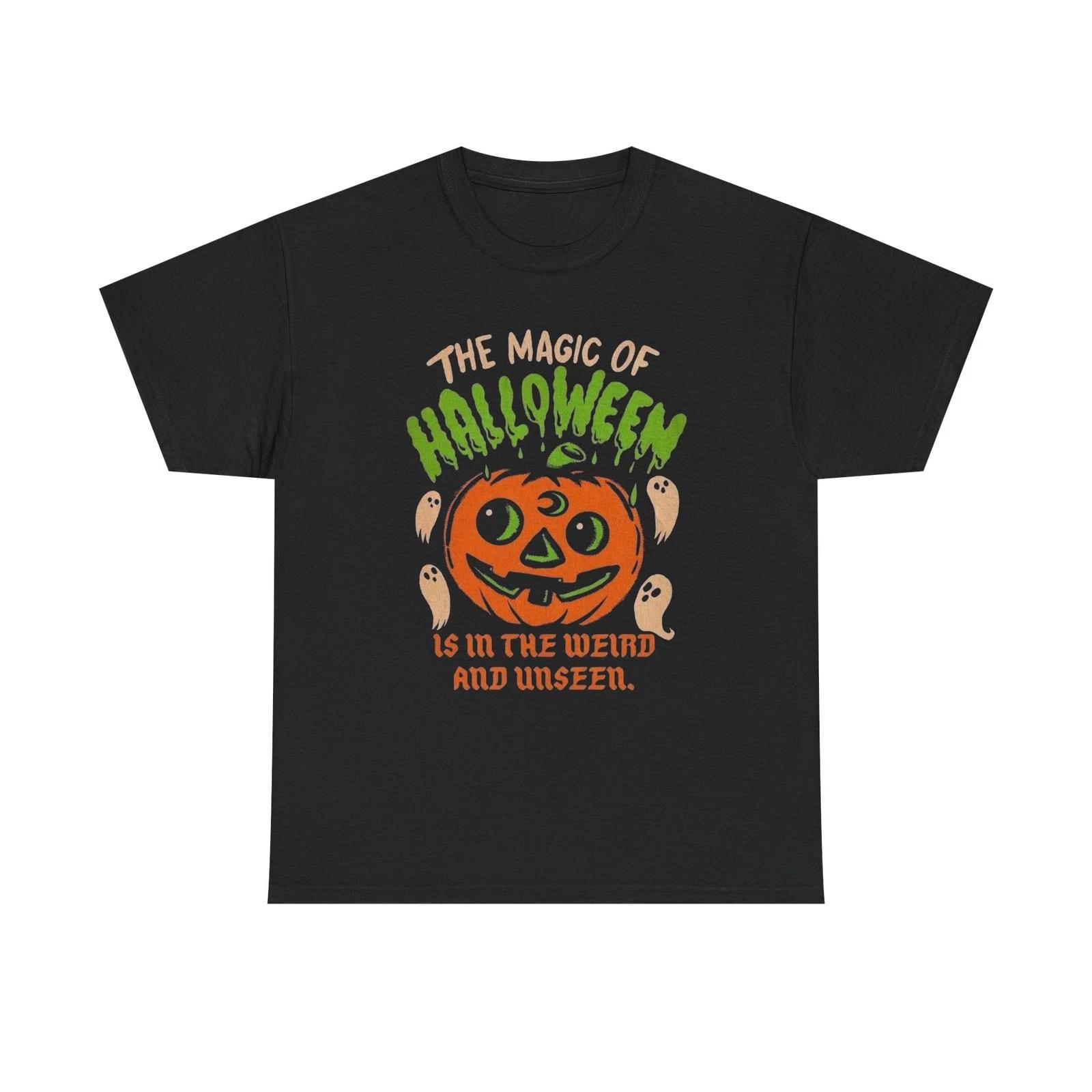 The Magic Of Halloween Graphic T Shirt Unisex Heavy Cotton Tee XL