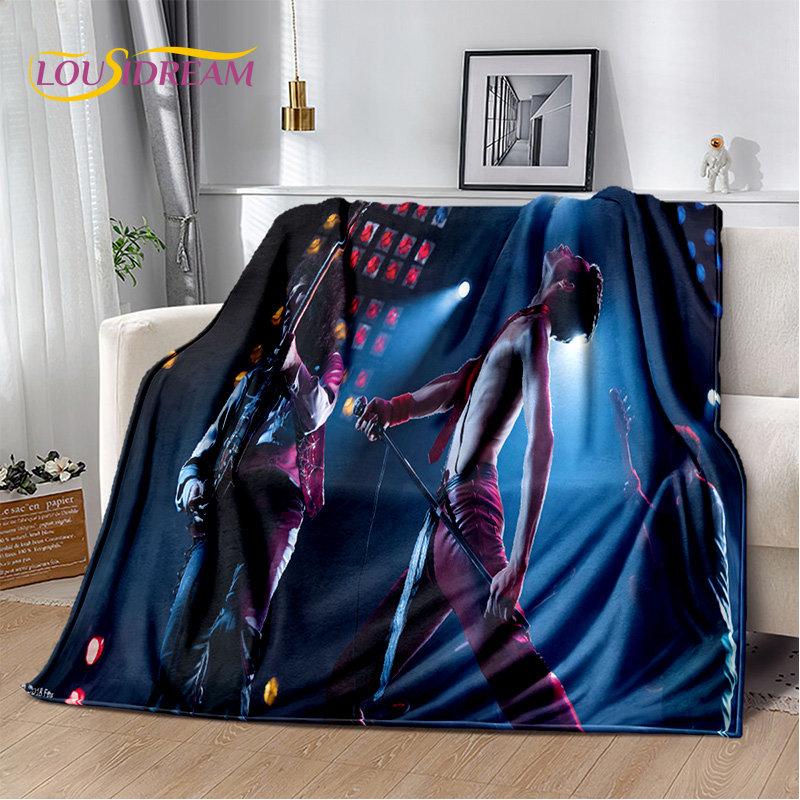 Freddie Mercury Queen-Rock-Band Soft Plush Blanket,Flannel Blanket Throw Blanket for Living Room Bedroom Bed Sofa Picnic Cover