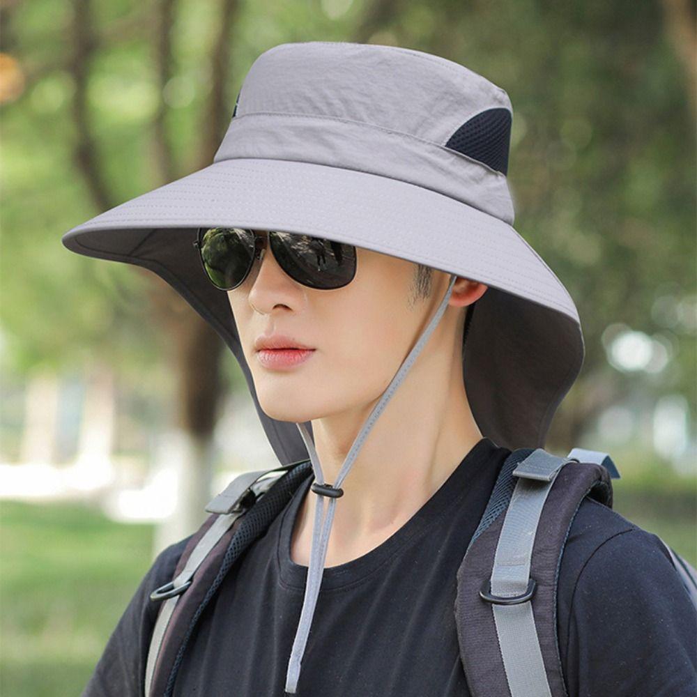 With Removable Mask Bucket Hat Breathable Beach Cap Fashion Fisherman Hat  Outdoor