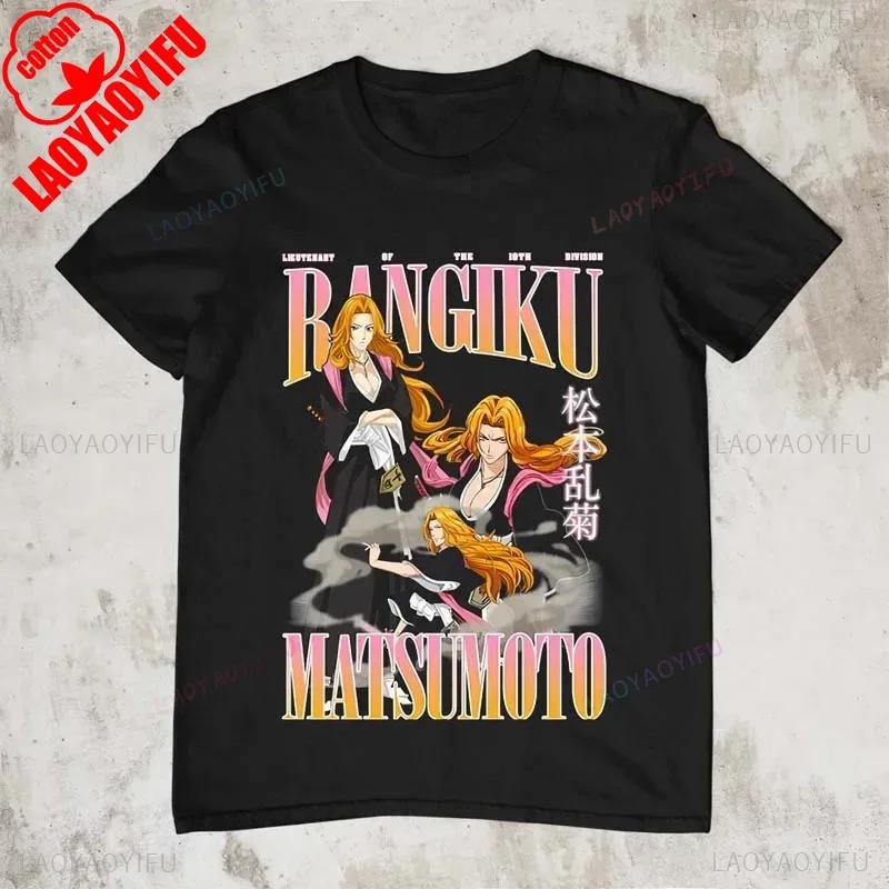 Japan Anime Bleach Ichigo Kurosaki T Shirt Men Fashion T-shirt Short Sleeve Vintage Cartoon Tshirt Harajuku Tops Cotton Clothes