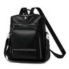 Women's Backpack Large Capacity PU Retro Backpack Color Contrast Shoulder Bag