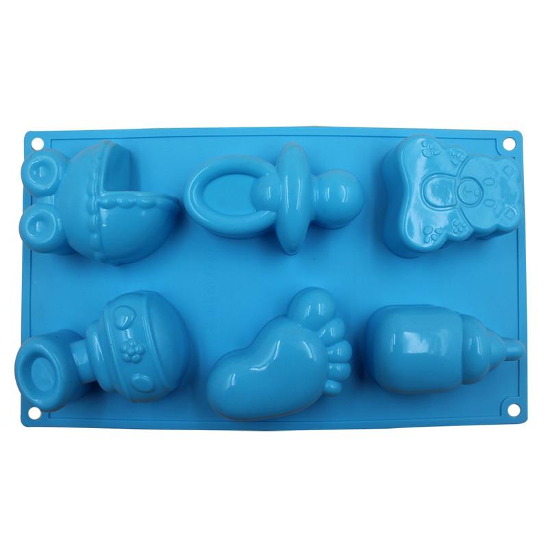 Silicone Mold DIY Jelly Pudding Chocolate Cake Baby Car Foot Bear Bottle Baking Decorating Tools