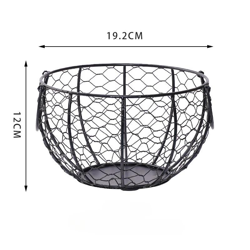 Chicken Design Ceramic Egg Storage Basket Iron Basket Holds 15-25 Eggs, Egg Holder, Organizer Case, Container Egg Basket Holder