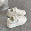 Platform white shoes women's new summer thin versatile casual board shoes with skirts mesh bread shoes