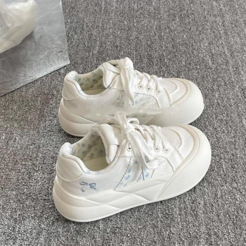 Platform white shoes women's new summer thin versatile casual board shoes with skirts mesh bread shoes