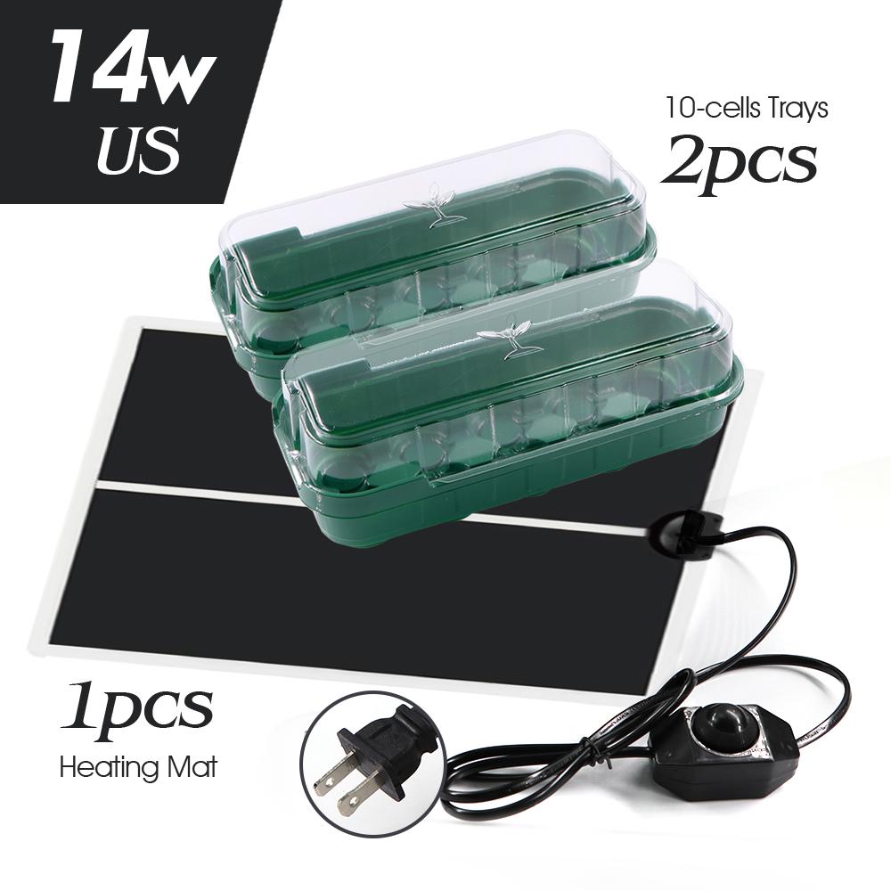 14/35W Plăcuță de Încălzire Plante Încălzitor Covoraș Termic Tăvi Răsaduri Pepinieră Cutie Germinare Seră Ștecher US/EU/UK/AU Control Temperatură