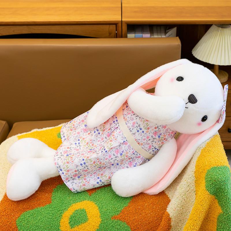 Skirt Cute Floral Rabbit Plush Toy Birthday Gift Children Bed Doll Sleeping