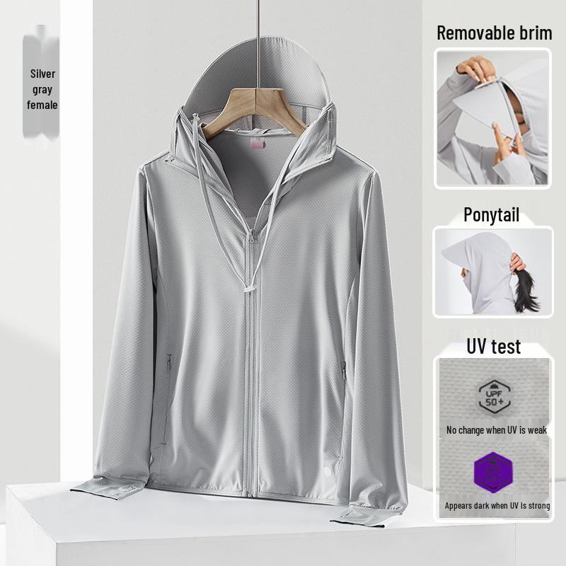 Unisex Quick-Dry Anti-UV Ice Silk Sun Protection with Detachable Brim for Fishing