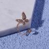 1 Piece Gold Color Butterfly Ear Clips Fashion Personalized Zircon Insect Ear Cuff Clip Earrings for Women Girls