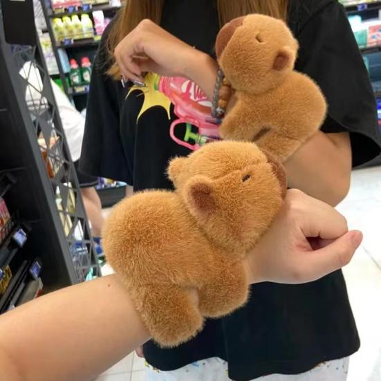 

Браслет с рисунком медведя, кукла, декор, эластичная гибкая лента, мягкий плюшевый браслет с застежкой, подарок для пары, украшение на запястье, оберточная лента