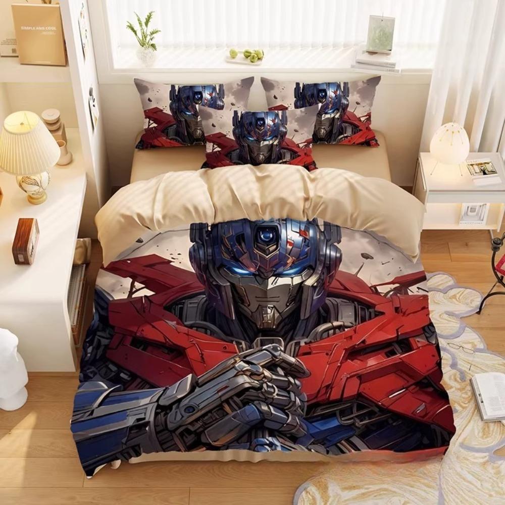 Transformers Duvet Cover Pillowcase Beddingboygirl Bedroomdecoration Childrengift Single Double Largebed Sizezip Duvet Cover