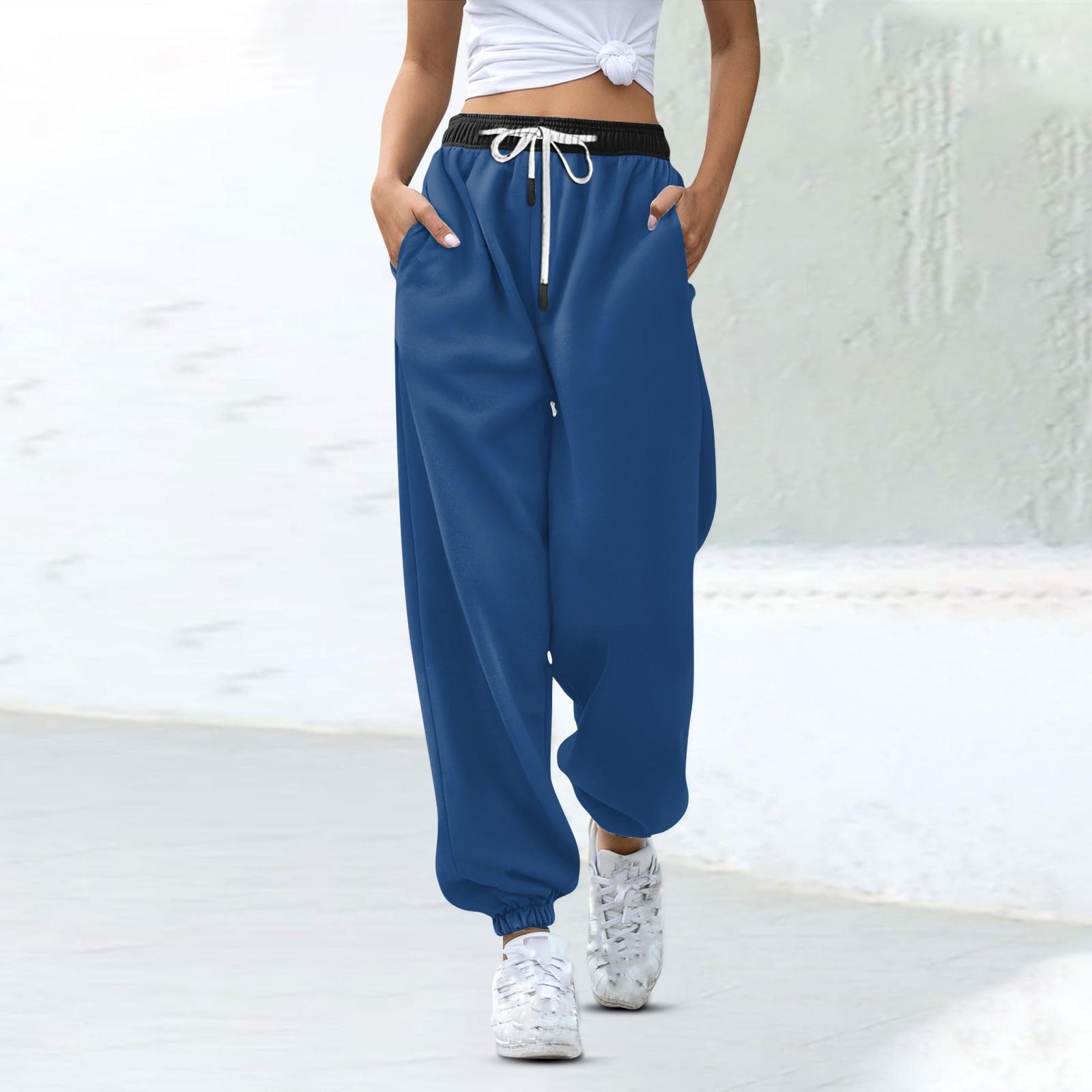 

Женские модные спортивные повседневные спортивные штаны с карманами на шнурке и в тон XXL