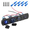 Universal 12V Electrical Outlet Panel Having LED Power Indicator For Marine Automotive Applications