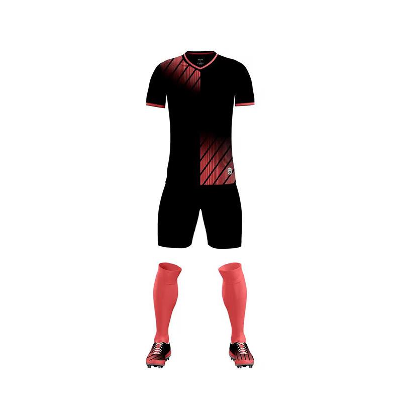 Team Football Uniform Sets: Short Sleeve Jerseys for Children and Adults XS чёрный