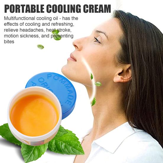 3/5Pcs 18G Herbal Menthol Cooling Balm Headaches Migraines Muscle Pain Bite Itching Fatigue Relief Calming Natural Summer Traveling Portable