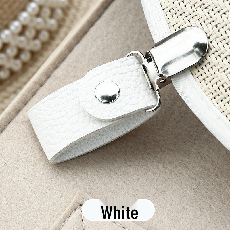 

PU Leather Hat Clip: Hands-Free Baseball Cap Holder for Sun Hats with Snap Button Fixation