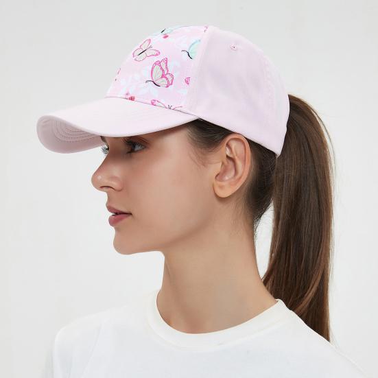 Kids Baseball Cap Girls Ponytail Hat Adjustable Golf Hat for Toddlers Girls Boys Outdoor Sun Protection Hat for Sports Beach