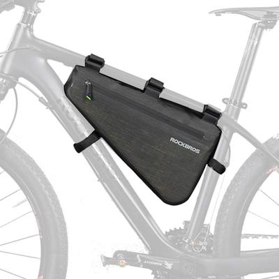 Rockbros Frame Bag Waterproof Road Bike Large Capacity Cycle Top Tube Bag Triangle Bag Strap Type Accessory Storage Easy Installation 3L/5L