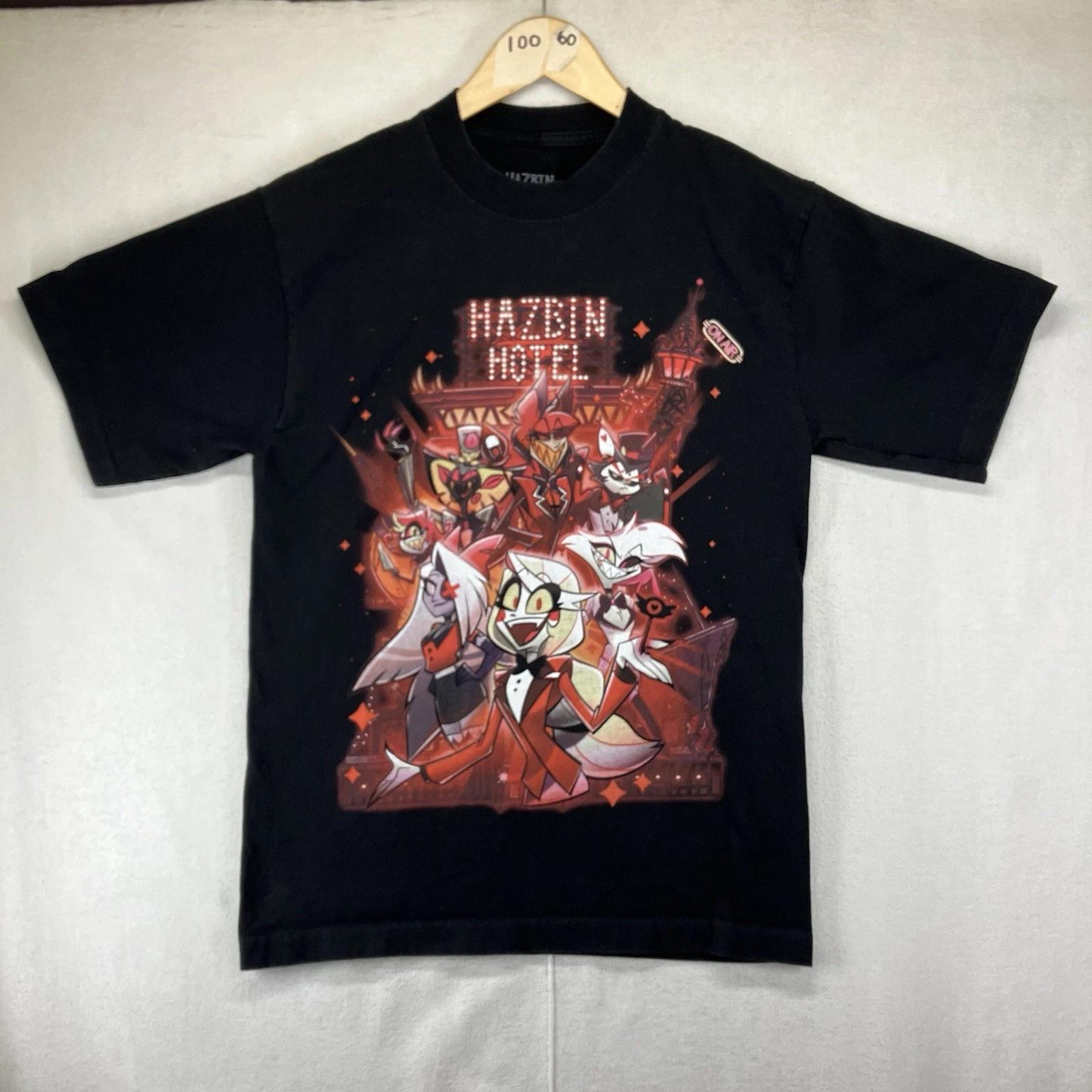 Hazbin Hotel T Shirt Women s Small Heavy Knit Cotton Big Front Graphic Character S