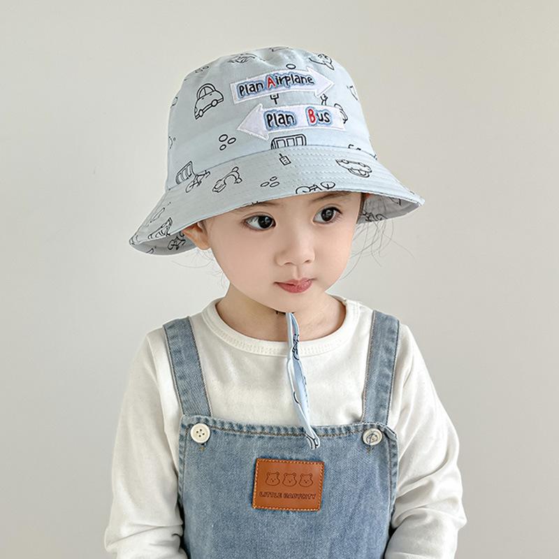 Spring and Summer Baby Fisherman Hat Korean Version Girl Cartoon Sun Hat Boy Basin Hat Sun Protection Sun Hat Children Hat Trend