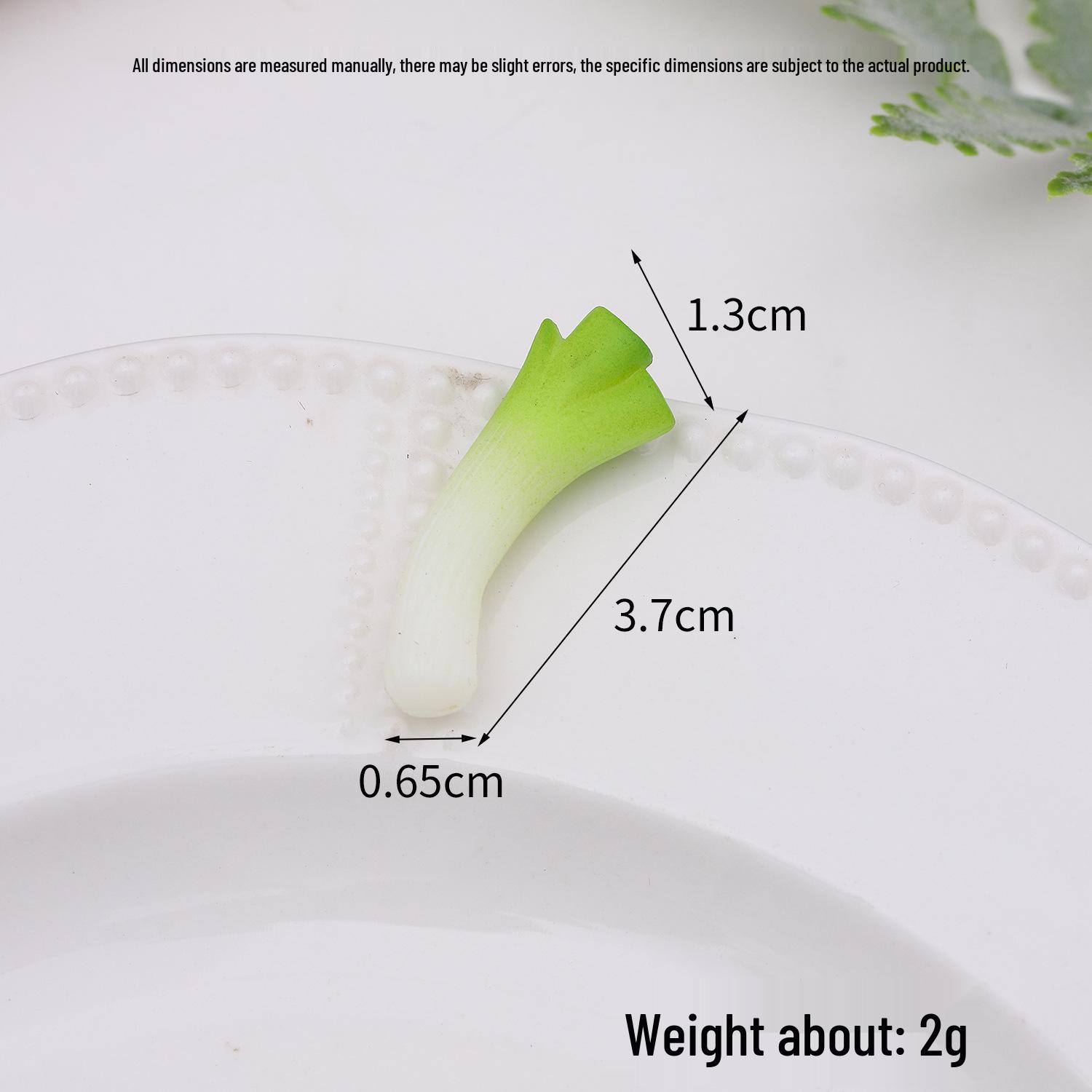 Mini Scallion Model Keychain - Edible Toy & Green Onion Bag Pendant Vegetable Accessory