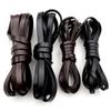 2m/lot 2/3/4/5/6/8mm Genuine Cow Leather Flat Strand Thong Cord DIY Bracelet Findings Rope String For Jewelry Making Accessories