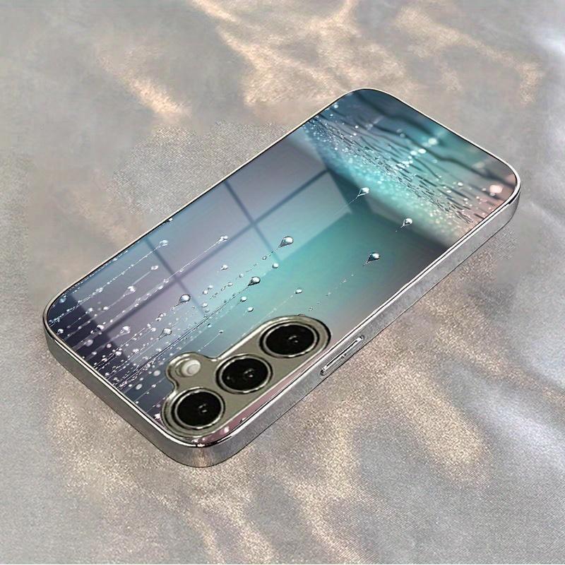 Raindrop Dance Design Glass Phone Case Suitable for Samsung Galaxy S26 S25 S24 S23 S22 S21 S20 FE Ultra Plus Shock Resistant