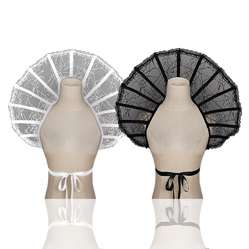 1 STK Mittelalterlich Retro Gothic Umhänge Ponchos Renaissance Stehkragen Spitze Umhang Halloween Rollenspiel Verkleidungsparty Cosplay Requisiten