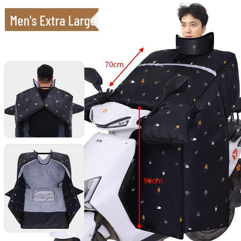 Extra großer, fleecegefütterter, winddichter und wasserdichter Winterschutz für Dreirad/Motorrad