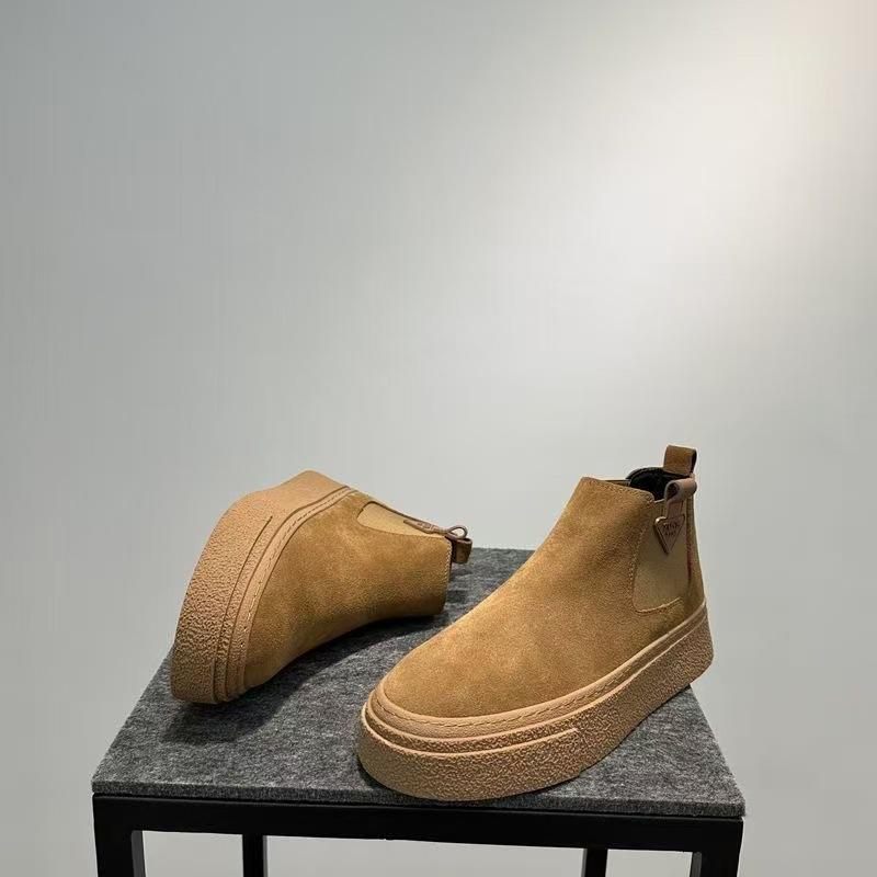 Fashion Autumn Platform Ankle Boots for Man High Quality Men Boots 2025 Luxury Designer Shoes for Men Heel Warm Casual Elegant Men Boot