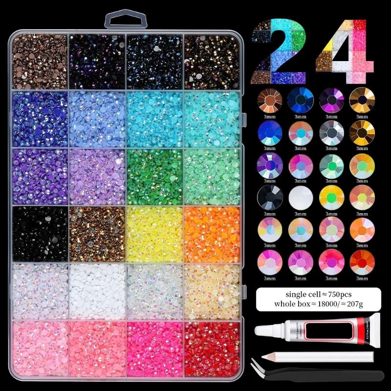 Premium Resin Nail Art Gems Pearls Style Flat Back Rhinestones For Professional Or Home Manicure Flatback Gems