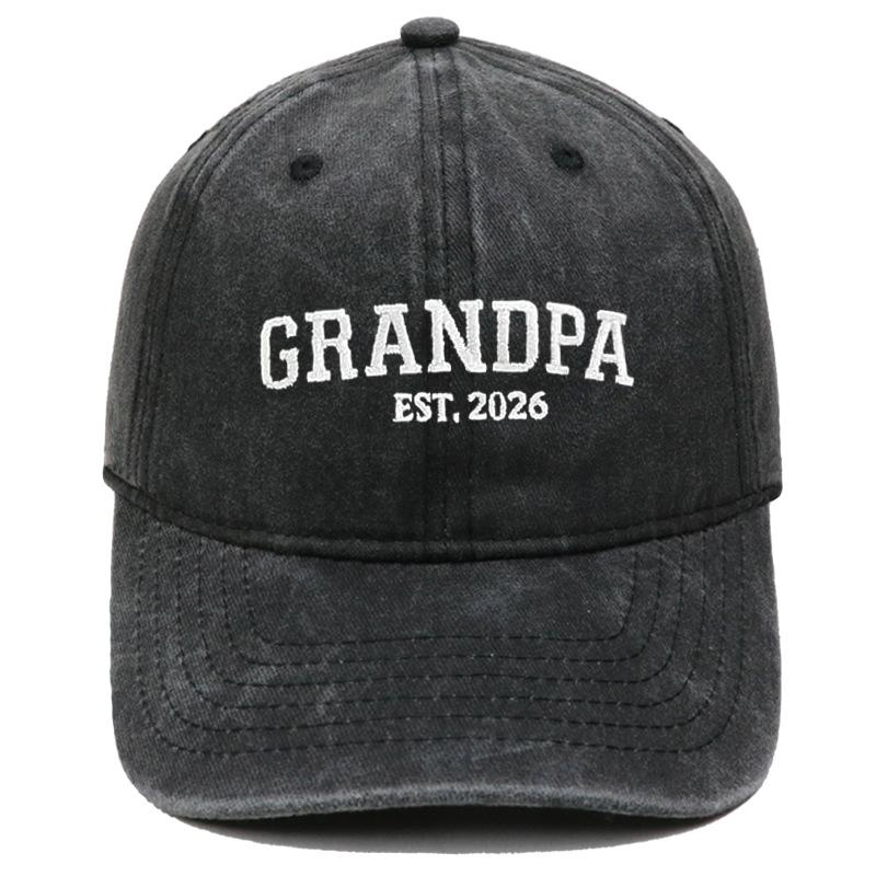 Hot Sale DAD MOM Embroidered Baseball Cap Washed Retro Male and Female Couples Casual Versatile Hat