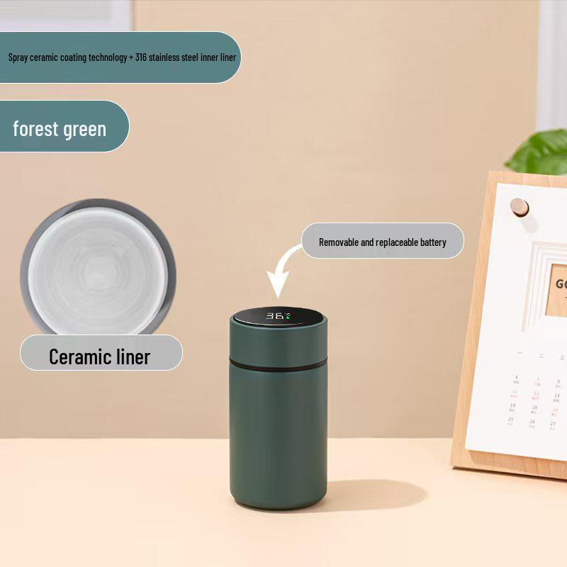 Smart 200ml Portable Insulated Ceramic Cup with Logo Engraving