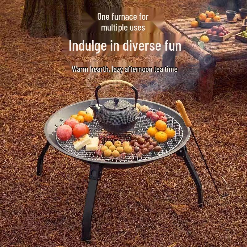 Portable Outdoor Charcoal Stove for Tea & BBQ