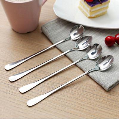 Koreanischer Edelstahl-Löffel mit langem Stiel - Kreativer Dicksuppen- & Kinder-Kaffeelöffel