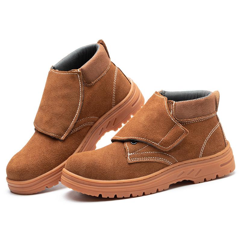 Steel Bag Head Anti-smashing and Anti-puncture Work Shoes Breathable High-top Anti-velvet Protective Labor Insurance Shoes