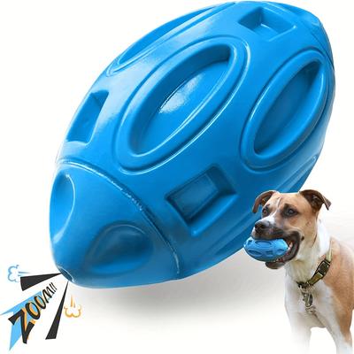 Premium Dog Chew Toys - Durable Squeaky Rubber Balls for Excited Aggressive Chewers -Interactive Teeth Cleaning Fun