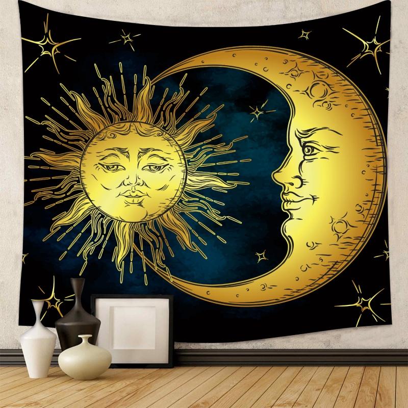 Mountain Tapestry Forest Tree Sunset Natural Scenery Tapestry Abstract Art Room Decoration Background Wall Cloth