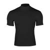 2024 Summer Men's Solid Color Short-Sleeve High-Neck T-Shirt