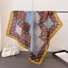 Polka Dot Style Herringbone Pattern Cotton And Linen Small Square Scarf Silk Scarf Imitation Velvet Headscarf Shawl Sun Protection Scarf Women'S Scarf
