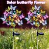 Garden Summer Landscape Lighting Outdoor Solar Light Camping Wedding Party Christmas Decor Lawn Lamp LED Simulation Butterfly Sunflower