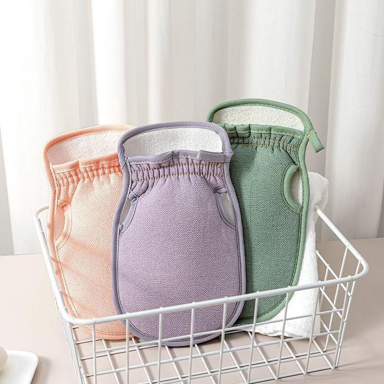 

Двусторонняя отшелушивающая перчатка для ванны для женщин - Сильное обеззараживание и удаление грязи с текстурой мелкого песка