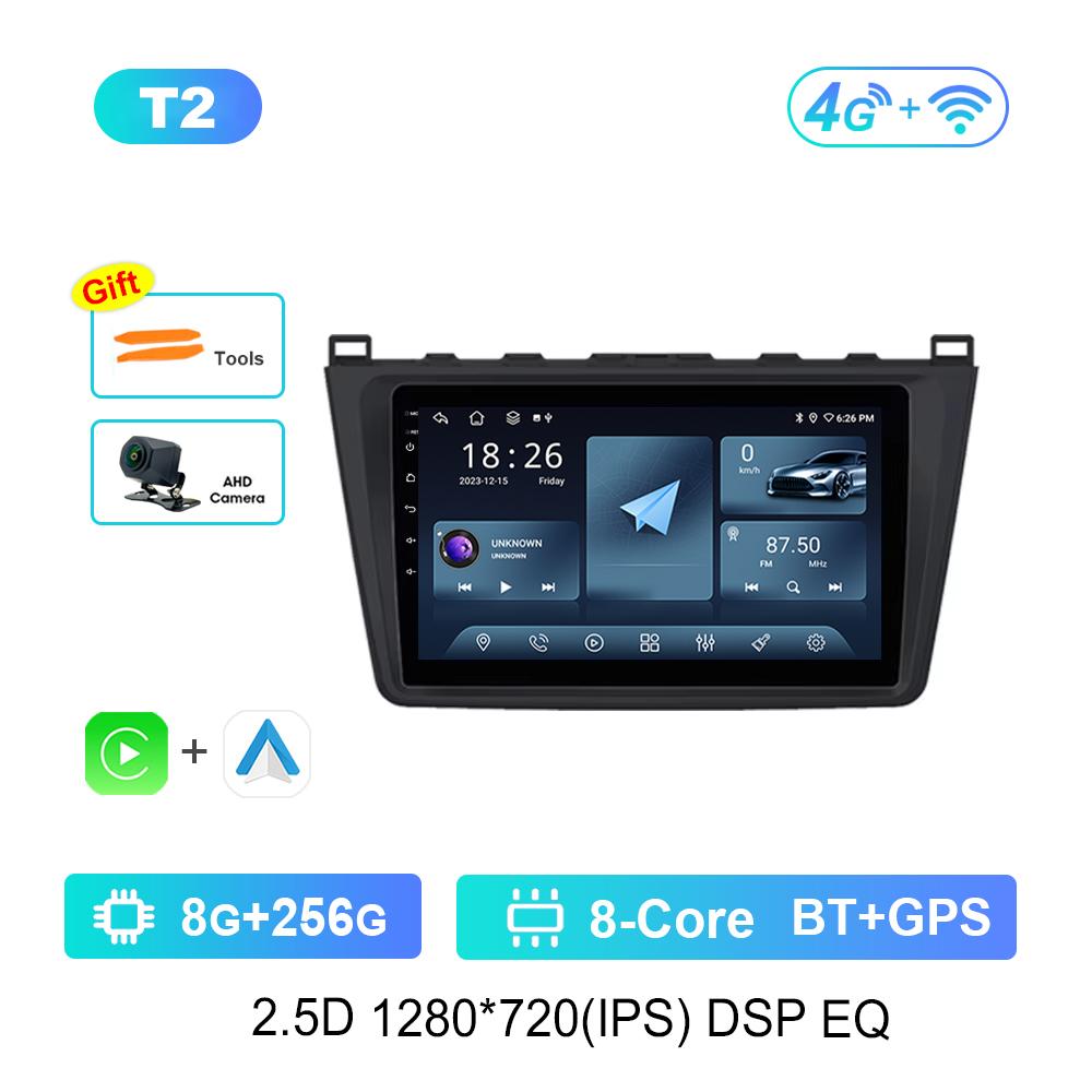 GPS Navigation Android Car Radio Multimedia Video Player for Mazda 6 GH 2007 - 2012 Bluetooth DSP Stereo HD Touch Screen 4G WiFi