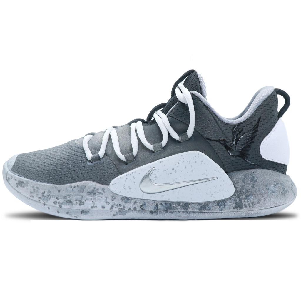 Nike Hyperdunk X Cushioning Low top Basketball Shoes Men's Gray White AR0465-100(Team147-)