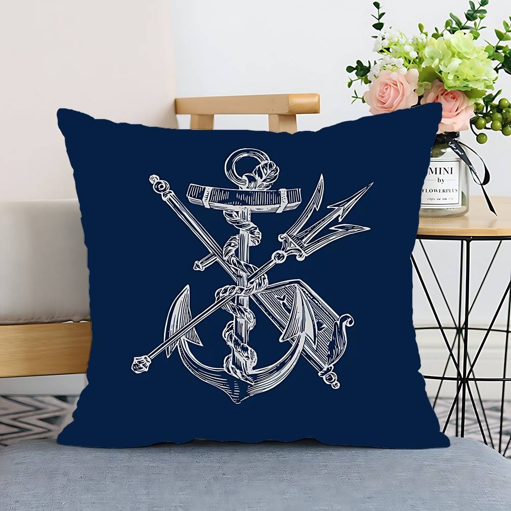 Rustykalna Nautyczna Poszewka na Poduszkę Pokrowiec na Poduszkę Poliestrowa Poszewka Dekoracyjna na Poduszkę na Sofę Dekoracja Domu
