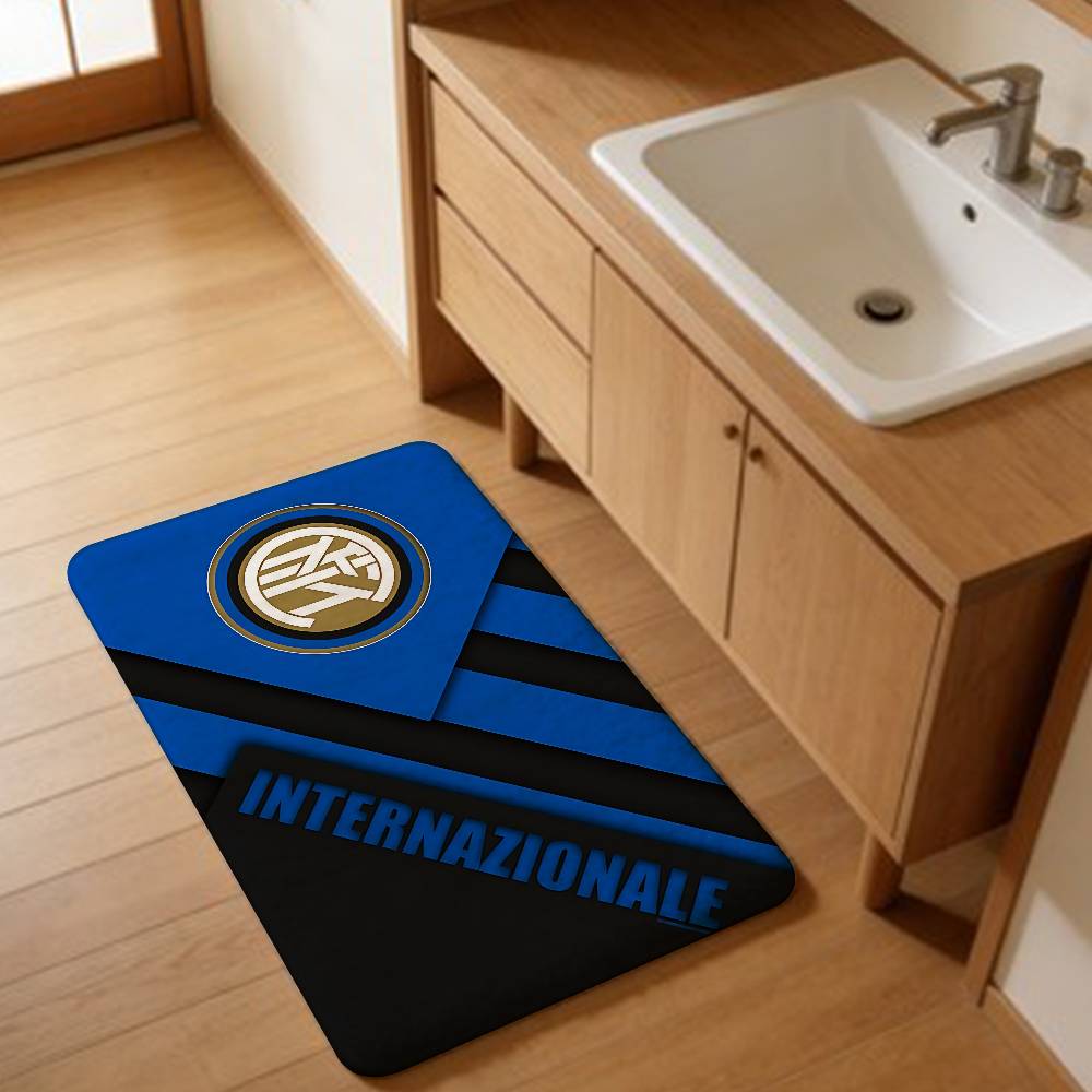 Tapis de couloir lavable antidérapant pour sport Football I-Inter Milan FC Salon Canapé Chaises Zone Tapis de cuisine Paillasson Tapis de sol
