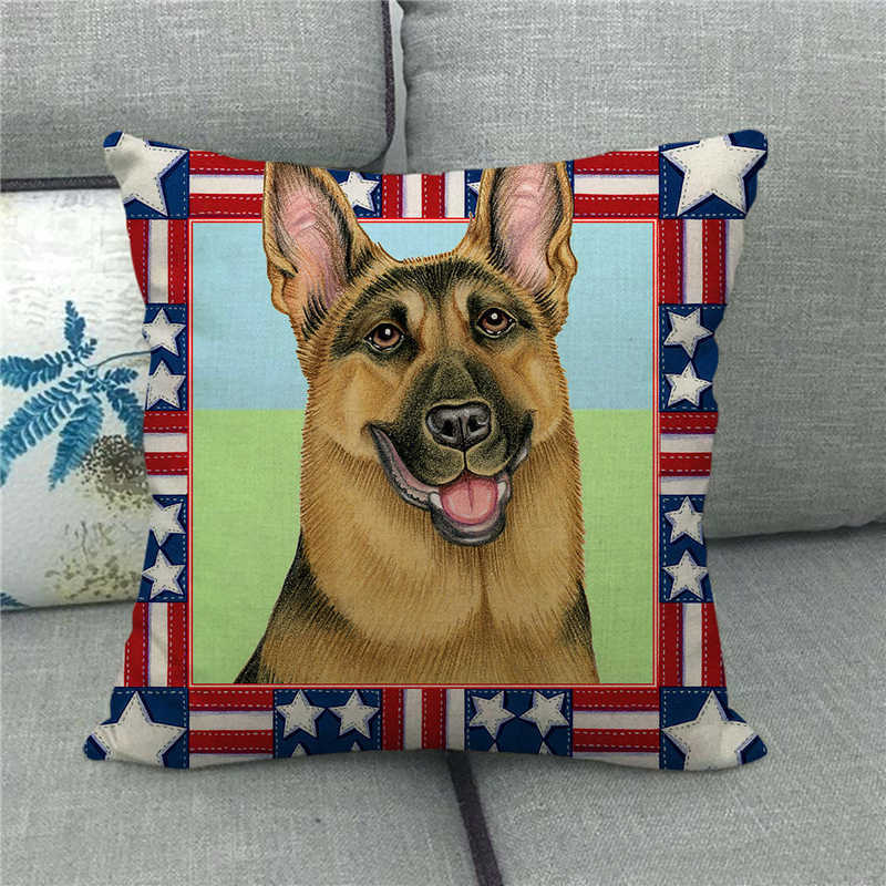 American Flag Declaration Of Independence Digital Printing Short Plush Pillow Covers For Sofa Office Cushion Cover Home Goods