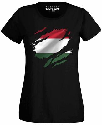 Camiseta Bandeira Hungria Rasgada Budapeste Húngara País Esporte Nacional