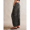 VEZFAA Women's Fashion Casual Leopard Print High Waist Trousers Pants & Capris
