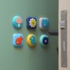 Cartoons Door Stopper Wall Protector Self Adhesive, Quiet, Shock Soft Rubber, Doorknobs, Refrigerator Door, Cabinets From Damage,set of 6